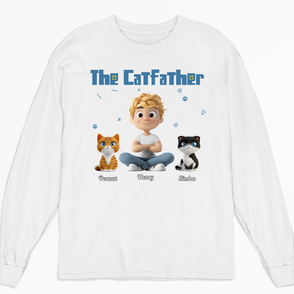 The Catfather - Personalized Custom Long Sleeve Pet Lover T-Shirt