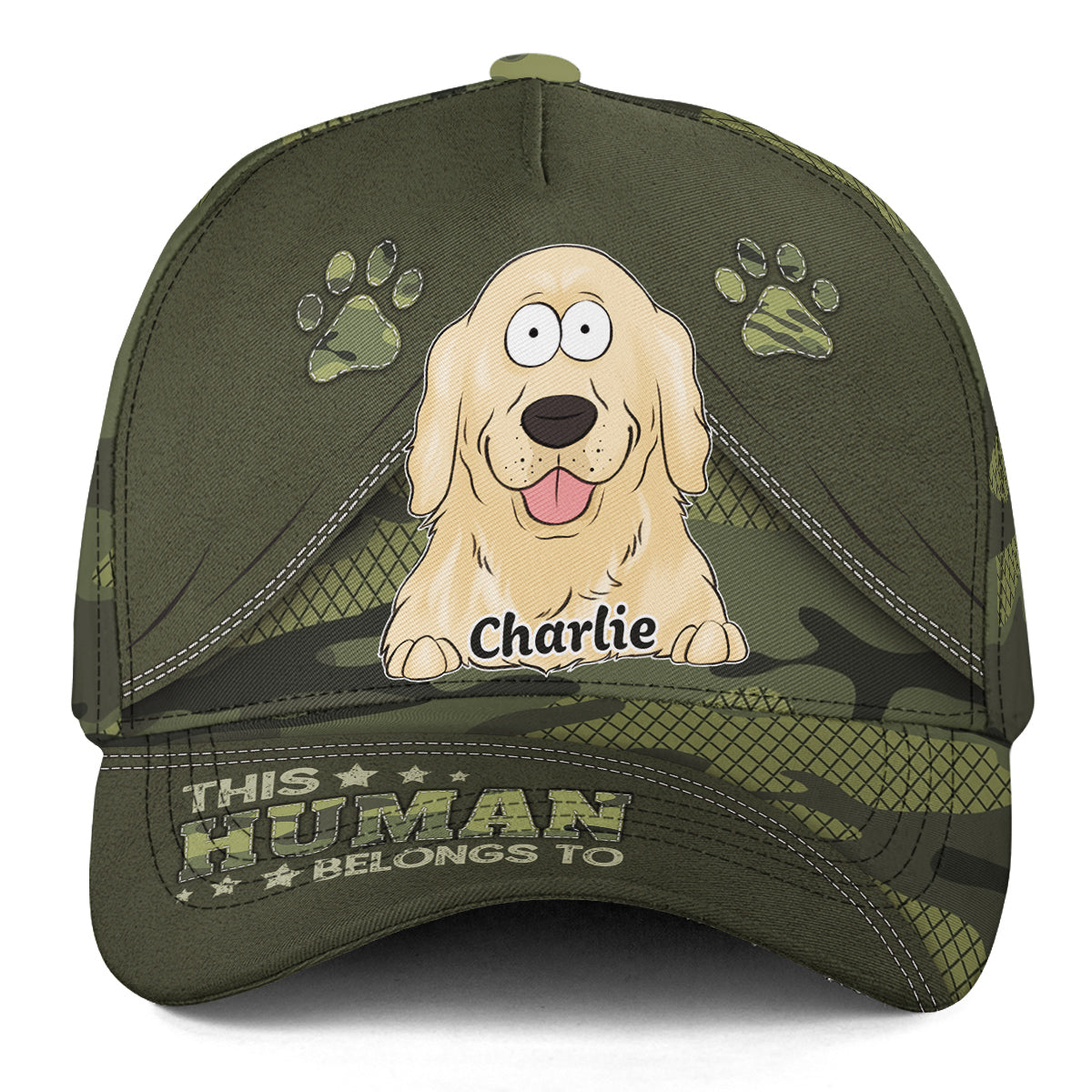 Personalized Custom Dog Human Camo Cap - Ideal for Dog Parents