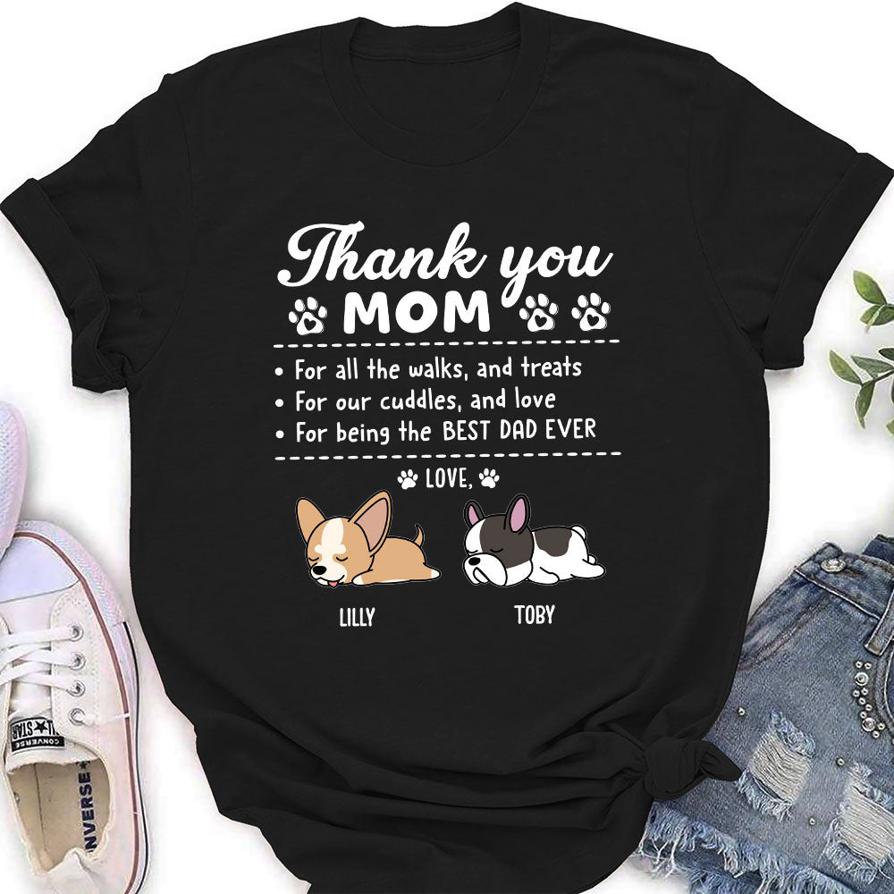 Personalized 'Thanks Mom' Custom Women's T-shirt - Ideal for Pet Lovers