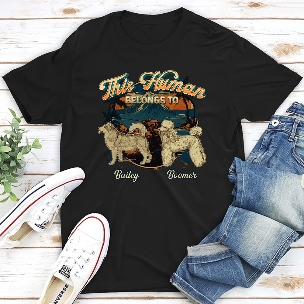 Belongs To Dog Vintage Personalized Custom Unisex Pet Lover's T-shirt