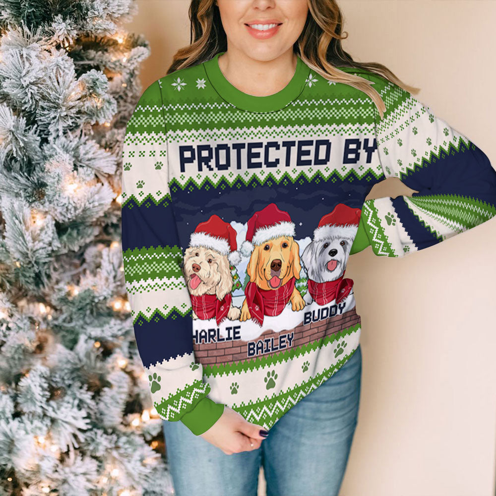 Custom Personalized All-Over Print Sweatshirt - Ideal for Pet Lovers