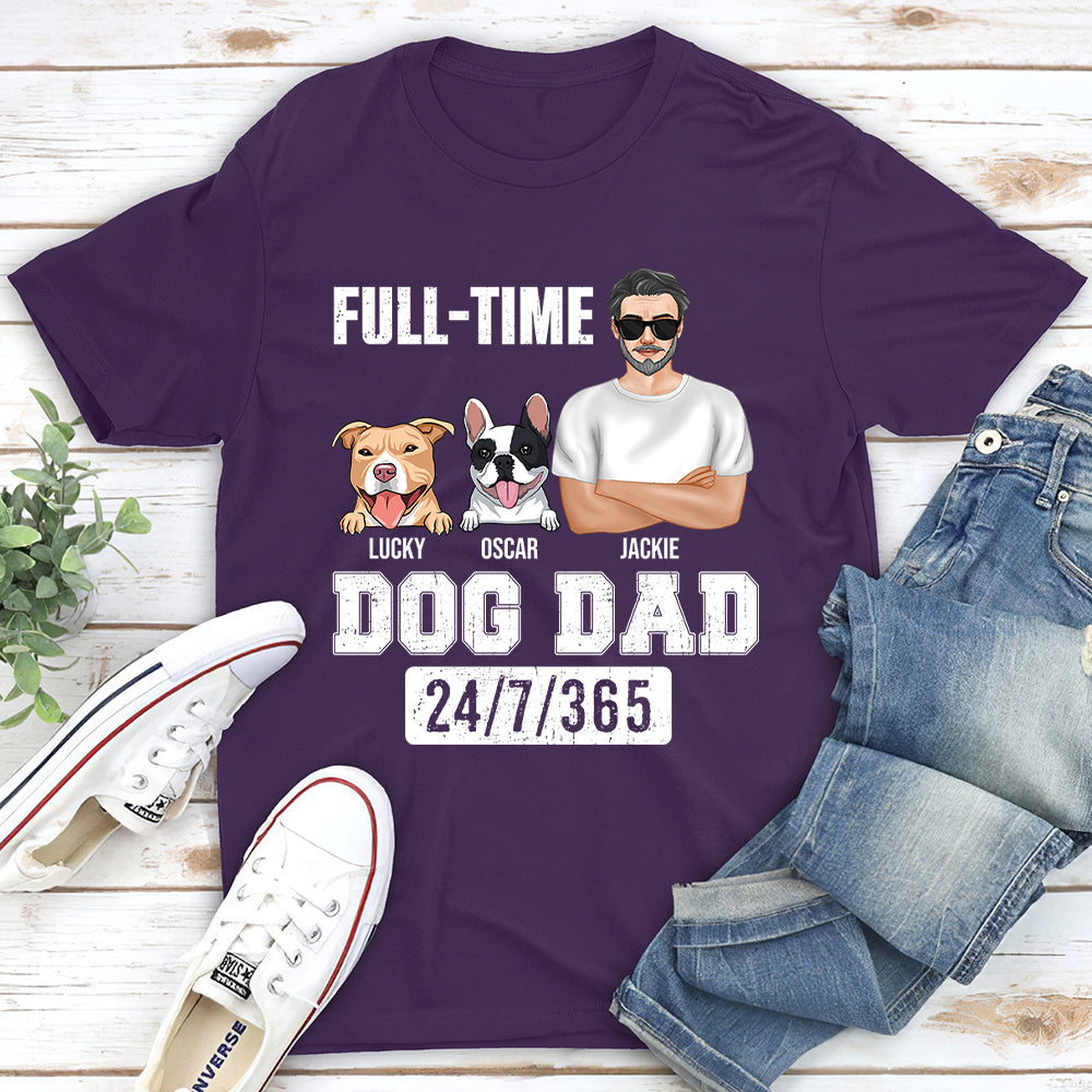 Personalized Unisex Full - time Dad T - shirt: Ideal Gift for Pet Lovers