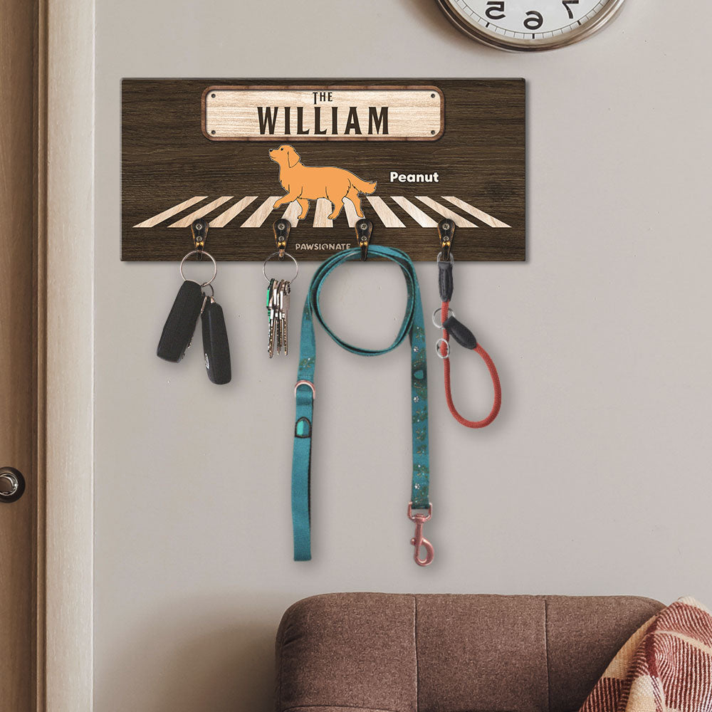 Pet Family Personalized Customizable Wooden Key Holder - Ideal Gift for Pet Lovers