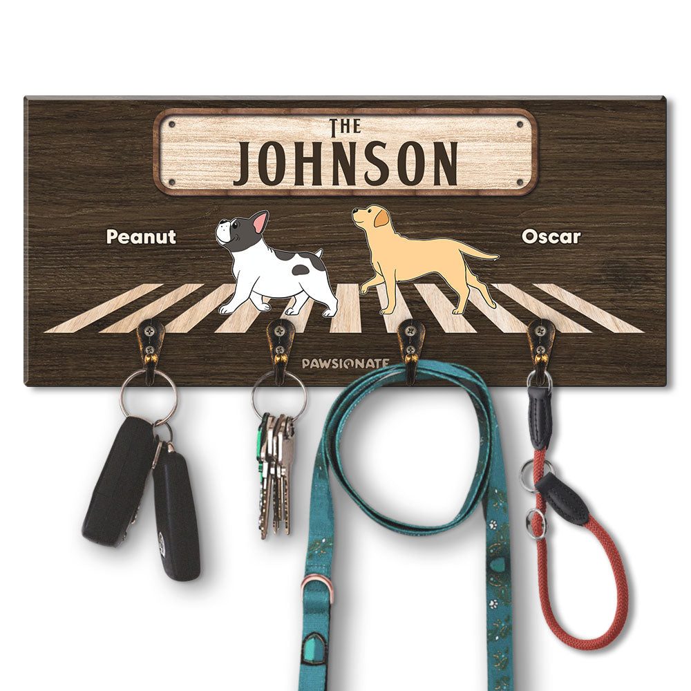 Pet Family Personalized Customizable Wooden Key Holder - Ideal Gift for Pet Lovers