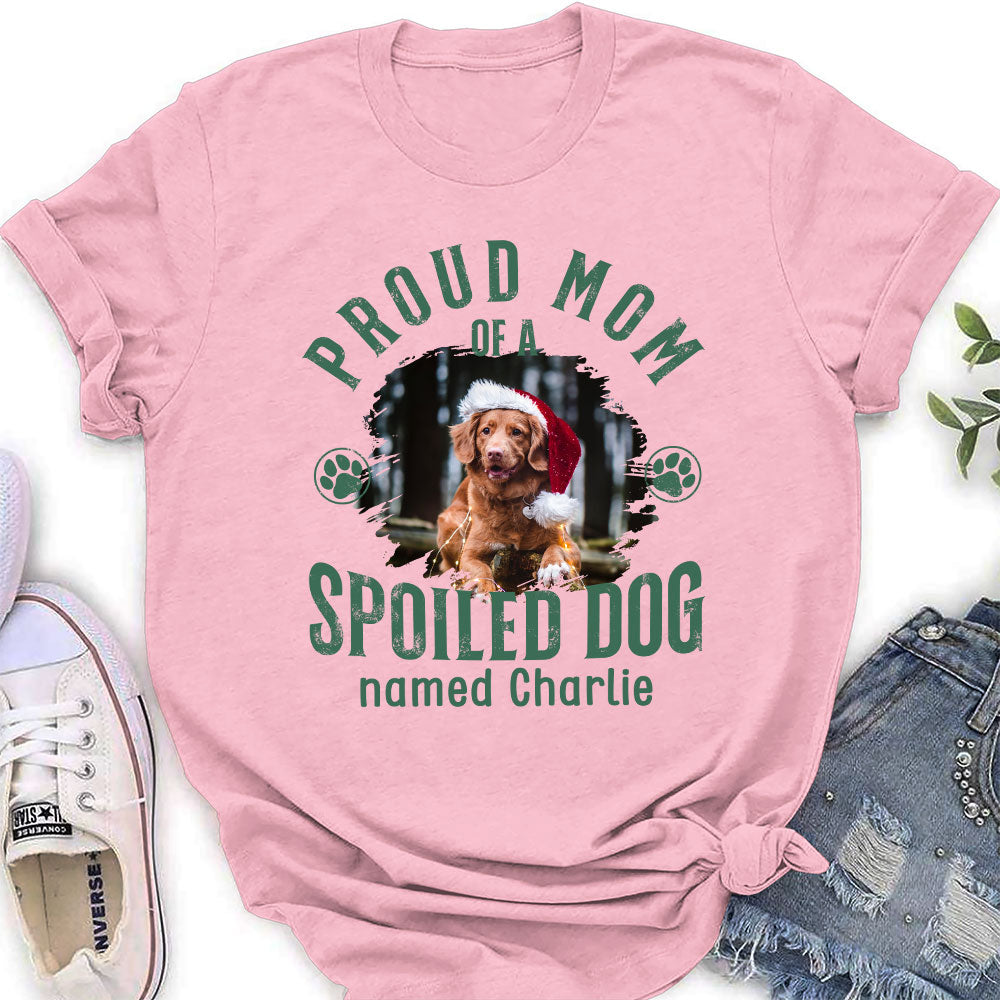 Personalized Custom Women's 'Proud Mom of Simple Dog' T-shirt - Ideal Gift for Pet Lovers