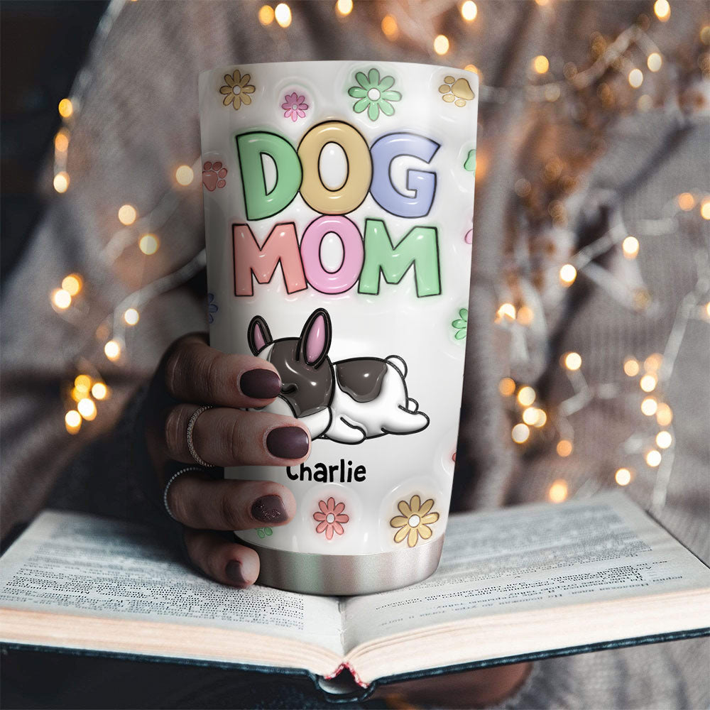 Best Fur Mom Ever - Personalized 3D Inflated Effect Custom Tumbler for All Occasions