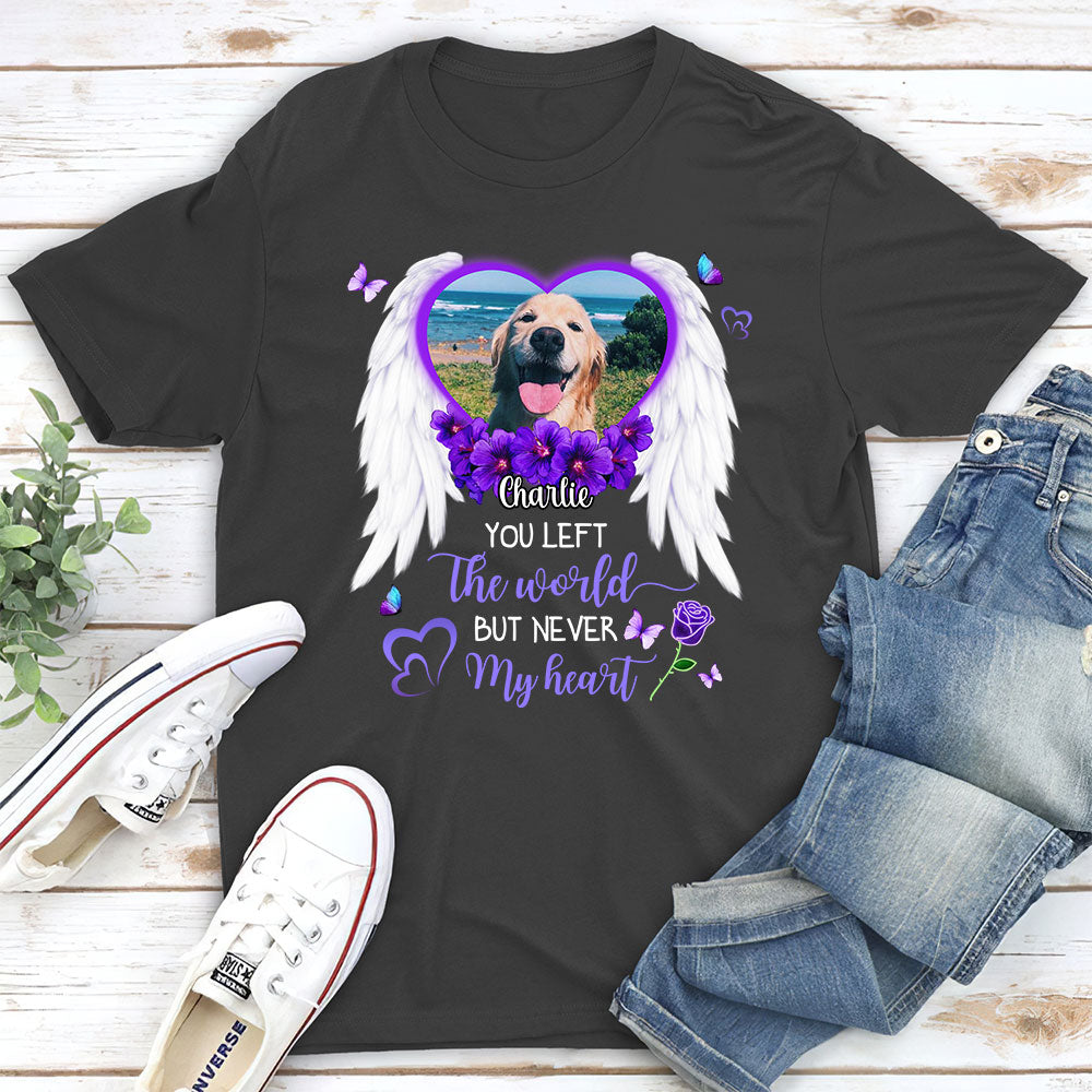 Left The World - Customizable Personalized Unisex Pet Lover T-shirt
