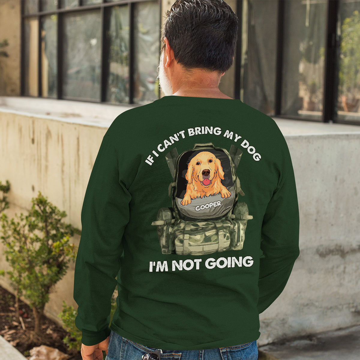 Personalized 'I'm Not Going' Long Sleeve T - shirt for Pet Lovers