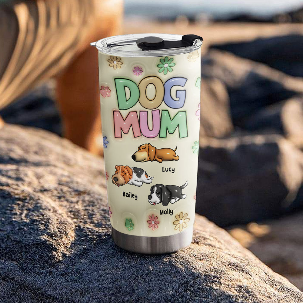 Best Fur Mom Ever - Personalized 3D Inflated Effect Custom Tumbler for All Occasions