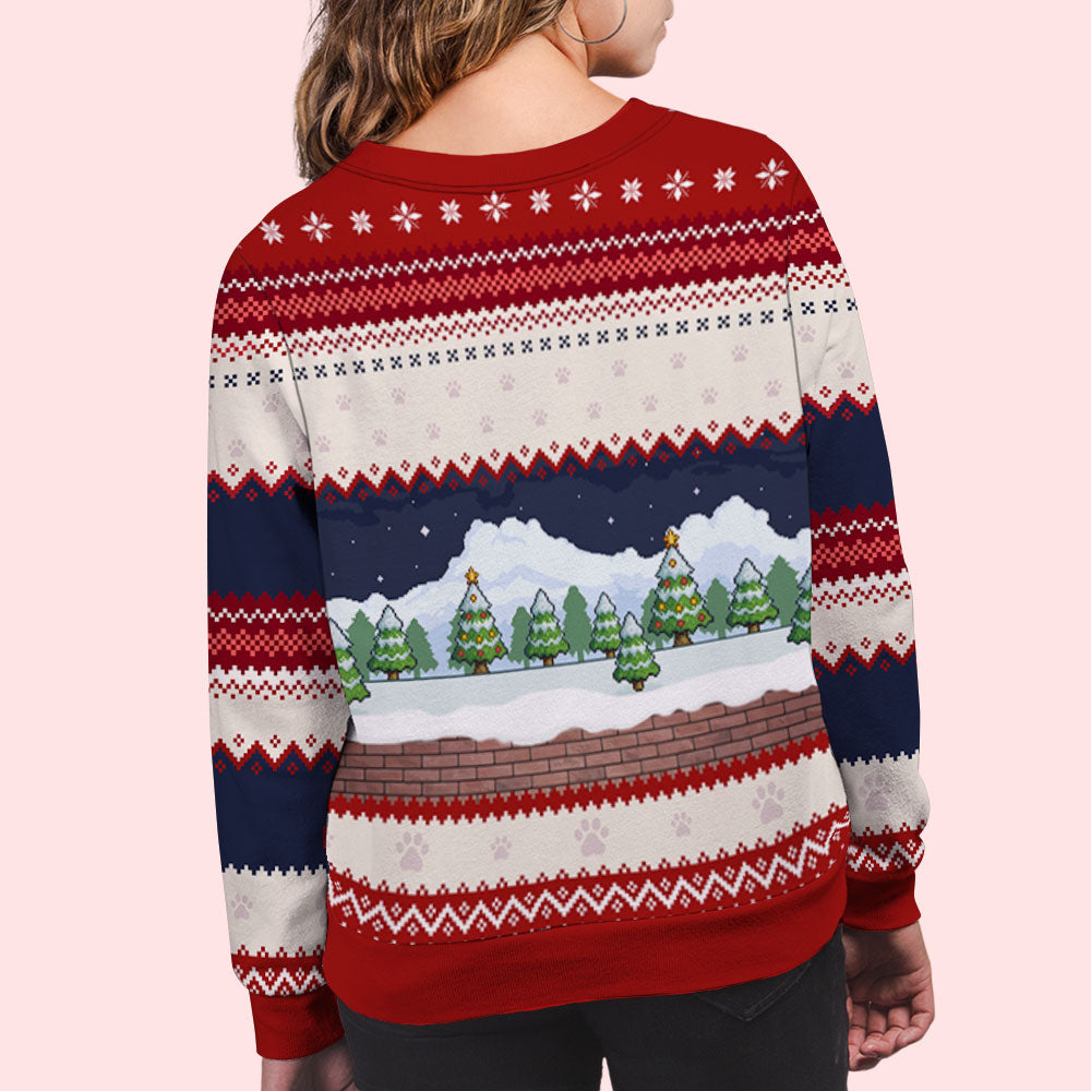 Custom Personalized All-Over Print Sweatshirt - Ideal for Pet Lovers