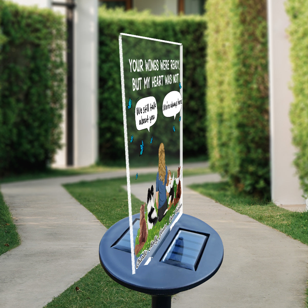 Personalized Custom Solar Light: A Tribute to Loved Ones - 'My Heart Was Not Ready To Lose You'