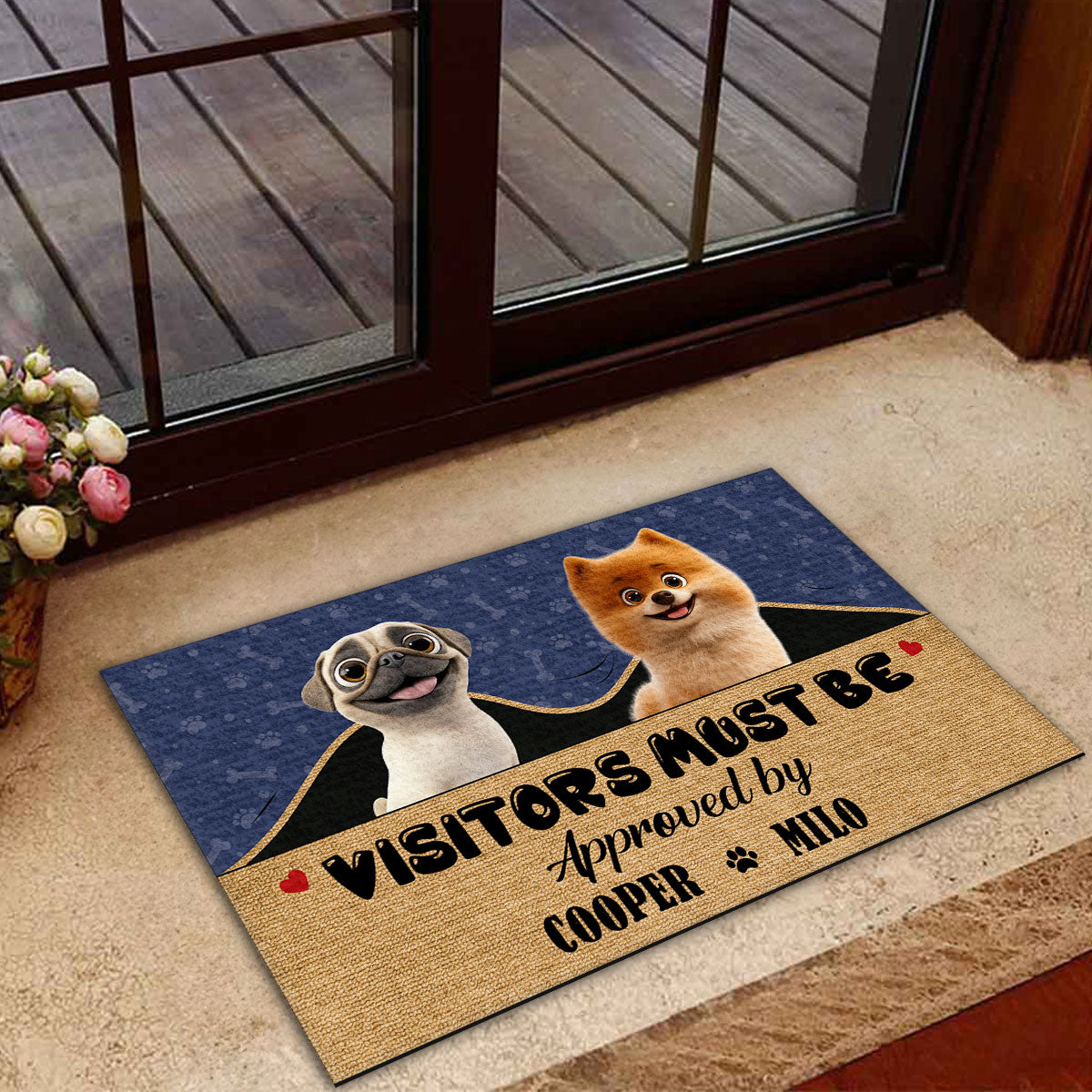 Dogs Approved! Personalized Custom Doormat for Pet Lovers
