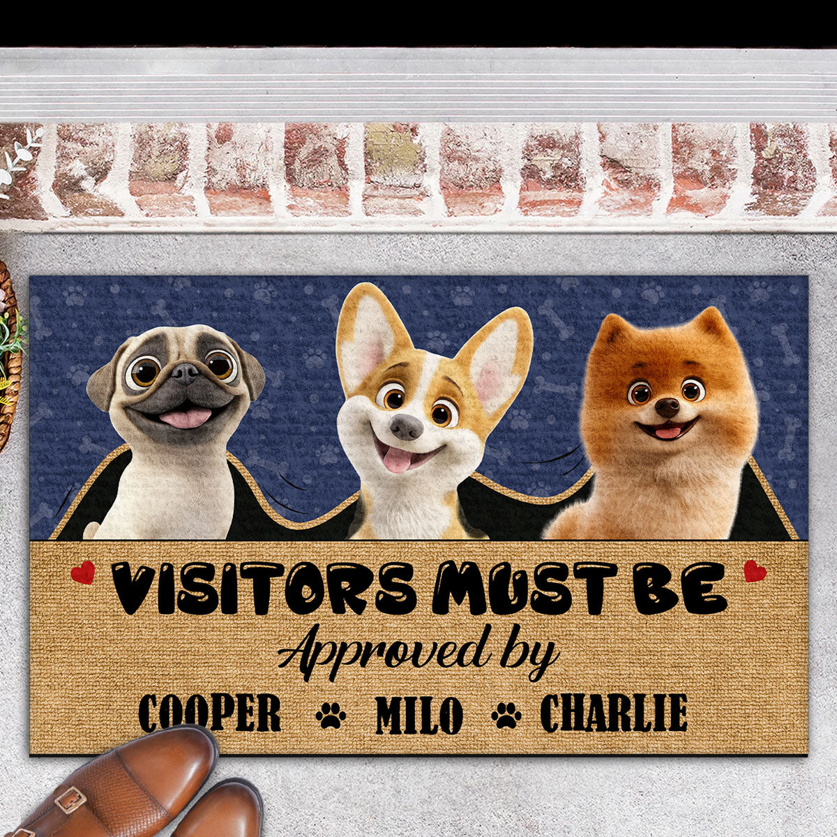 Dogs Approved! Personalized Custom Doormat for Pet Lovers