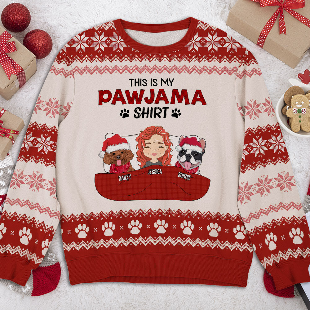 Customizable Pawjama All-Over-Print Personalized Sweatshirt - Ideal Gift for Pet Lovers