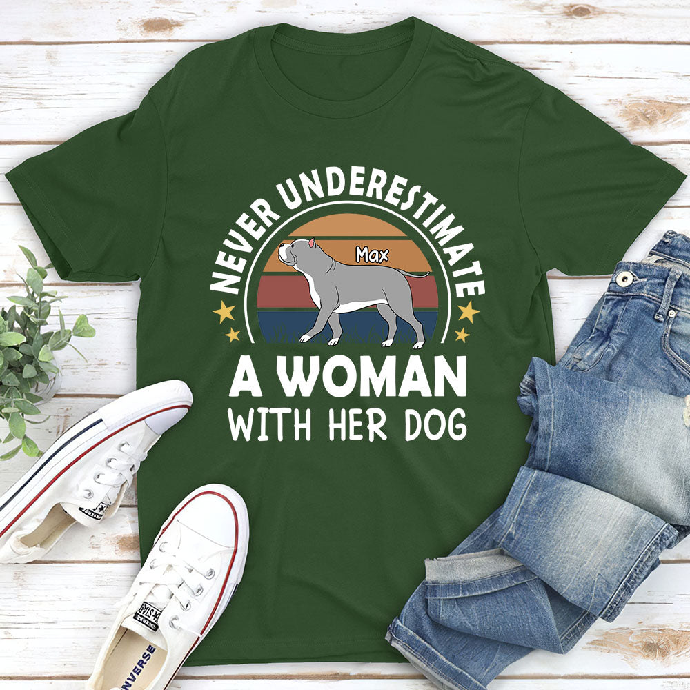 Personalized Unisex 'Woman With Dogs' T-shirt - Ideal Gift for Pet Lovers