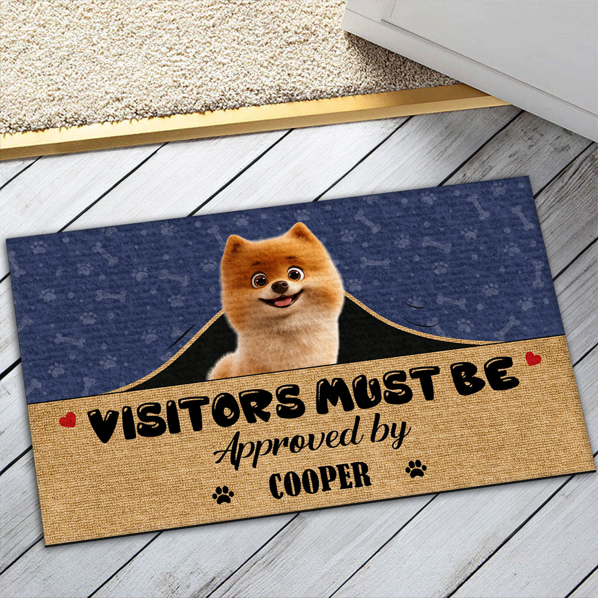Dogs Approved! Personalized Custom Doormat for Pet Lovers