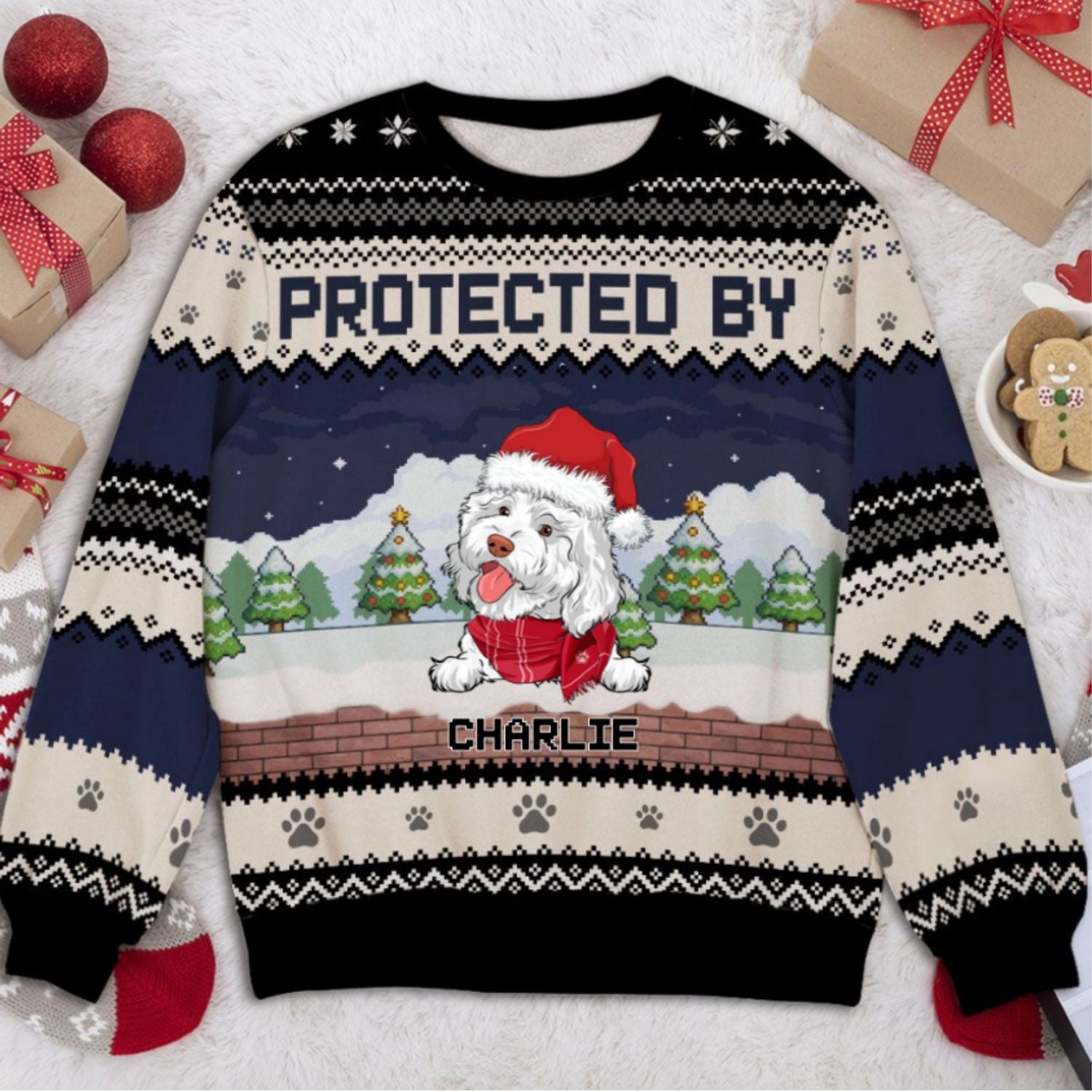 Custom Personalized All-Over Print Sweatshirt - Ideal for Pet Lovers