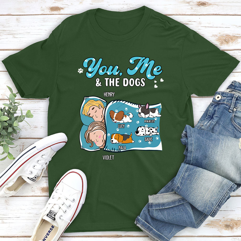 Personalized 'You, Me, and the Dogs' Unisex Sleepshirt - Ideal Gift for Pet Lovers