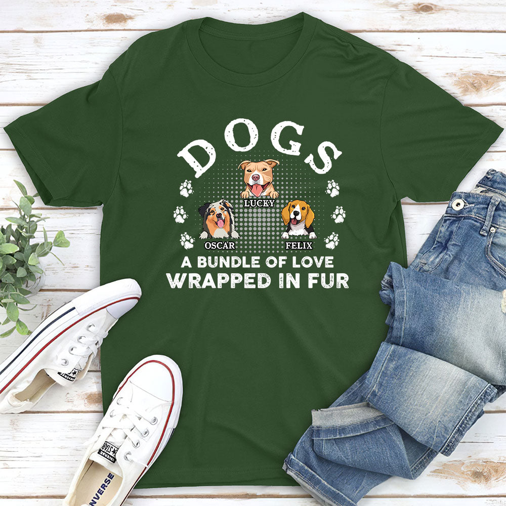 Fur - Wrapped Personalized Custom Unisex T - shirt: Ideal Gift for Pet Lovers