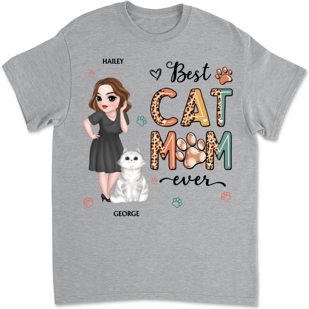 The Ultimate Personalized Unisex T-Shirt for Cat Moms - 'Best Cat Mom Ever and Ever'