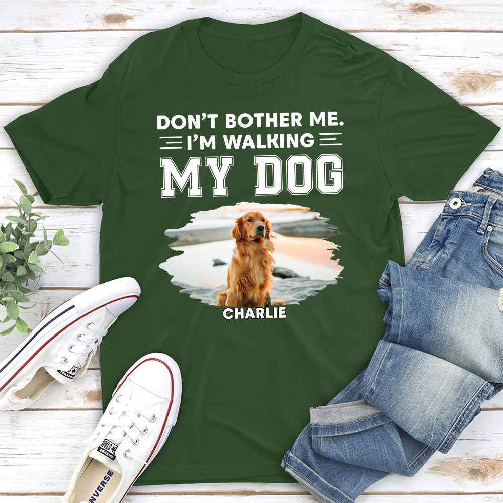 Exclusive Personalized Unisex 'Don't Bother Me' T-shirt for Pet Lovers