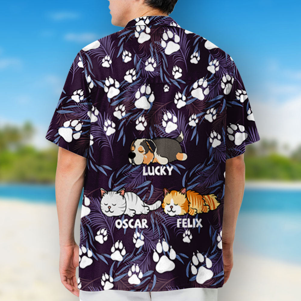 Colorful Paws - Exclusive Personalized Custom Hawaiian Shirt for Pet Lovers