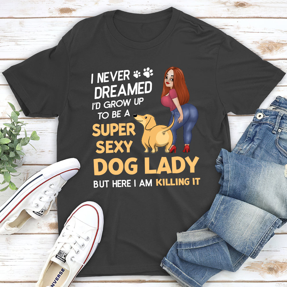 Personalized Custom Unisex Sexy Dog Lady T-shirt - Ideal Gift for Pet Lovers