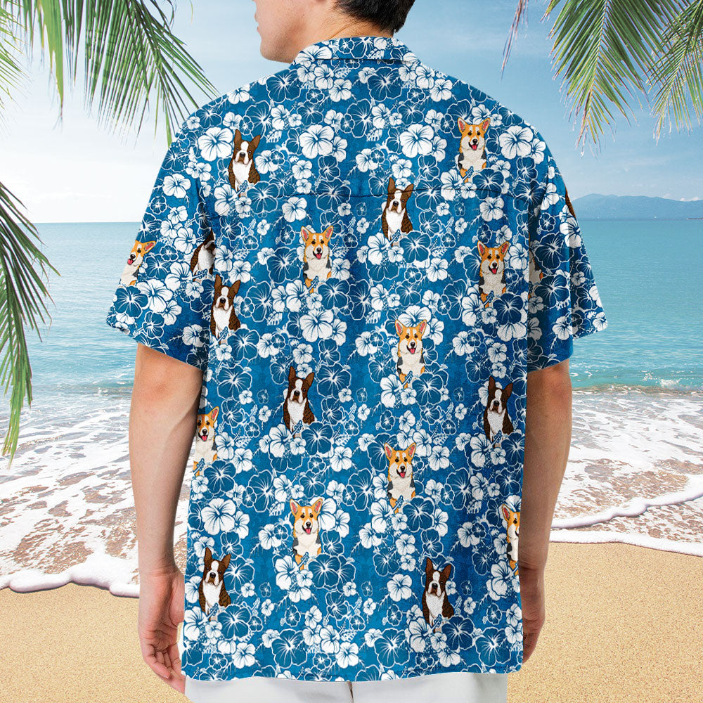 Personalized Tropical Hibiscus Hawaiian Shirt - Ideal Gift for Pet Lovers