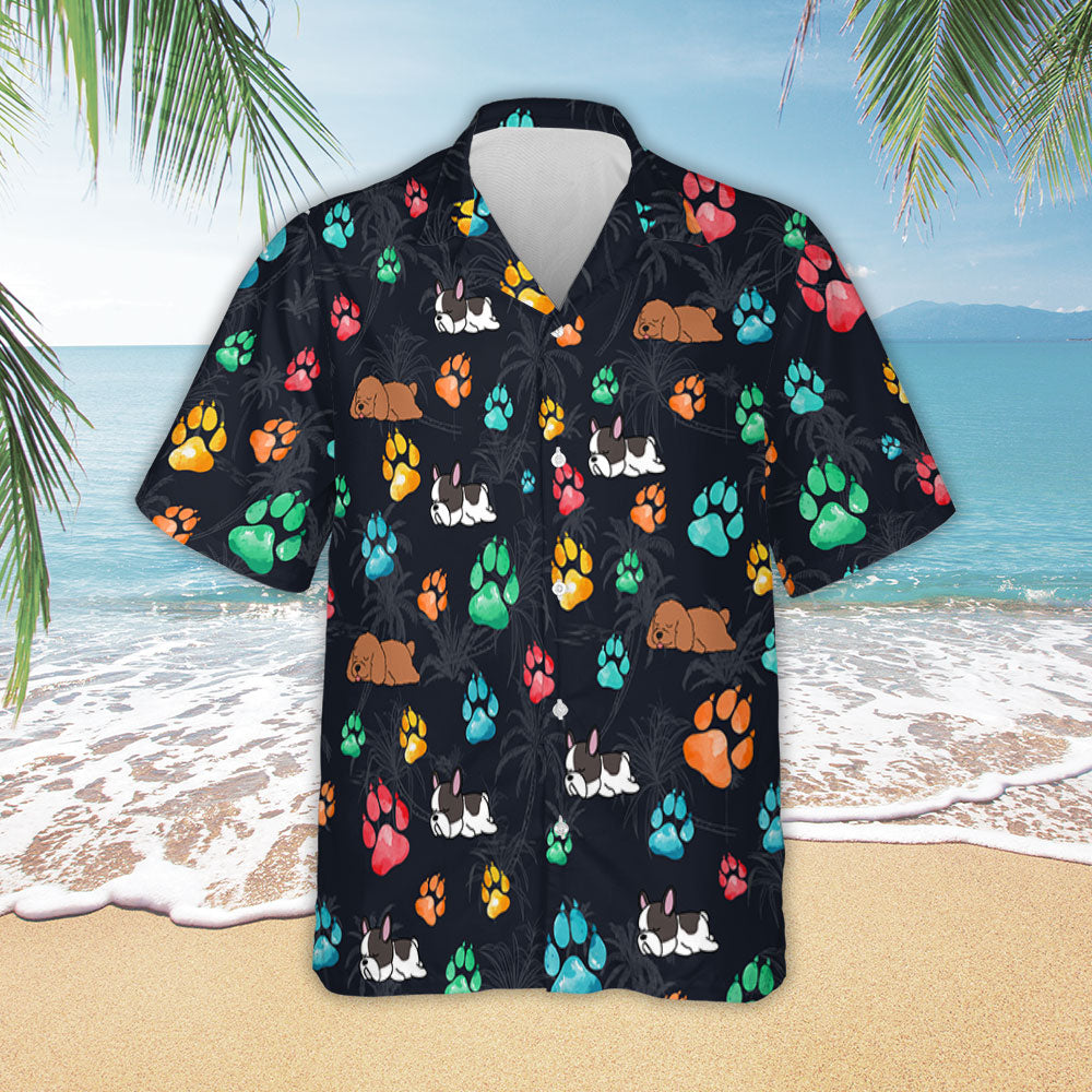 Colorful Paws - Exclusive Personalized Custom Hawaiian Shirt for Pet Lovers