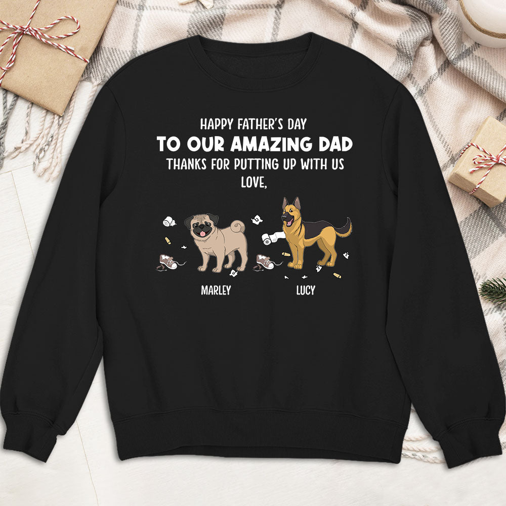 Personalized Custom Dog Tribute Sweatshirt for Dad - Ideal Gift for Pet Lovers