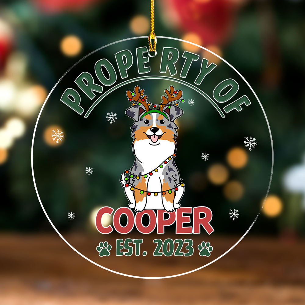 Simple Dog's Personalized Custom Acrylic Christmas Ornament
