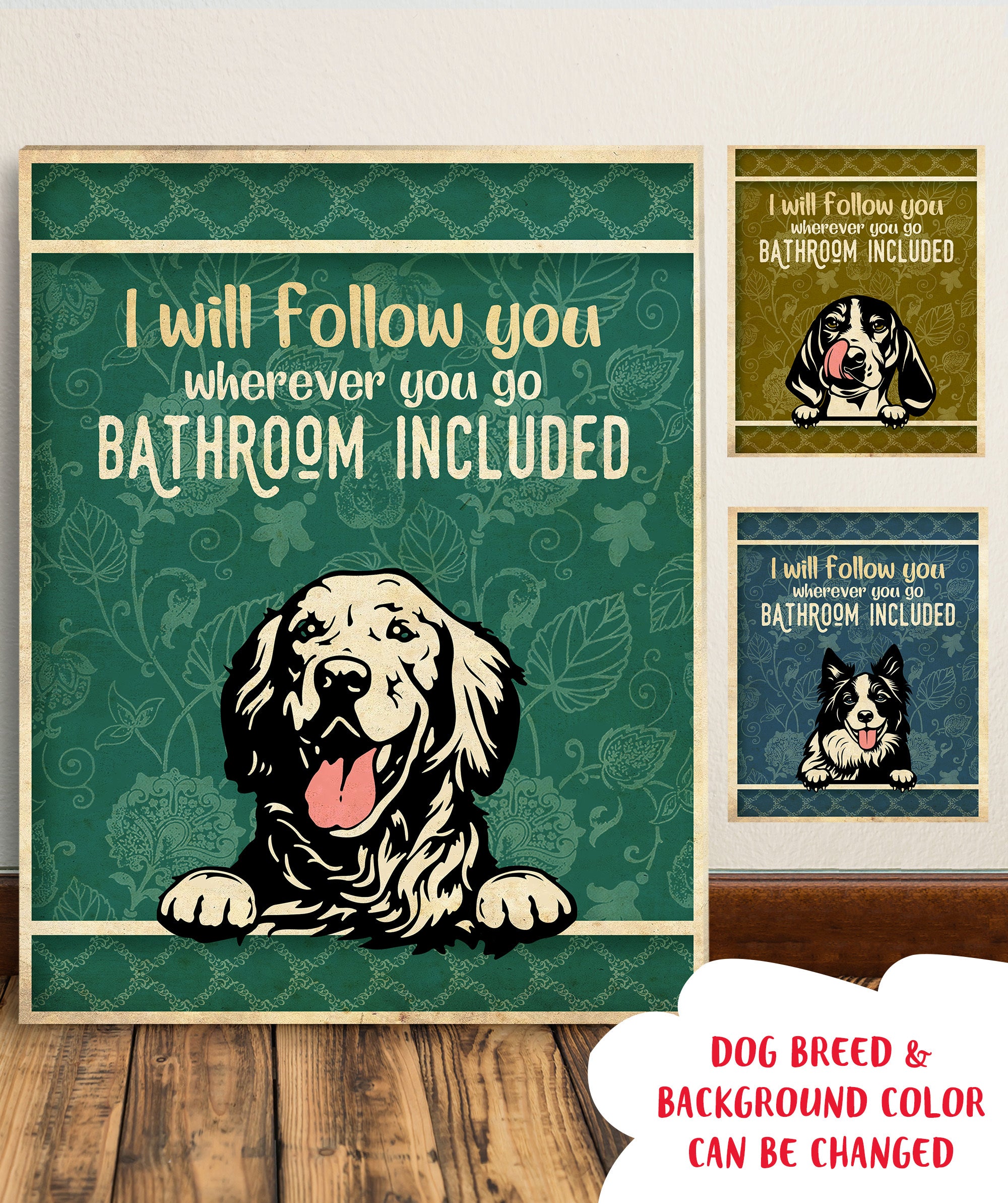 Personalized 'I Will Follow You' Custom Canvas - Ideal Gift for Pet Lovers