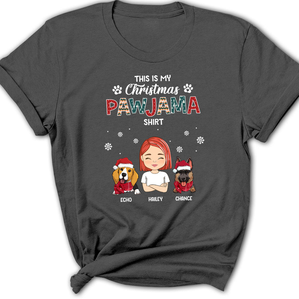 Personalized Christmas Pajama Shirt for Women - Ideal Gift for Pet Lovers