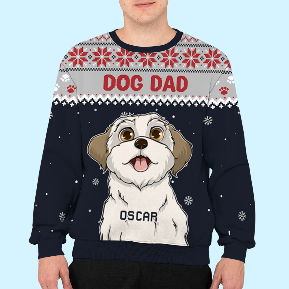 Personalized Christmas Dog Mom/Dad All-Over-Print Custom Sweatshirt