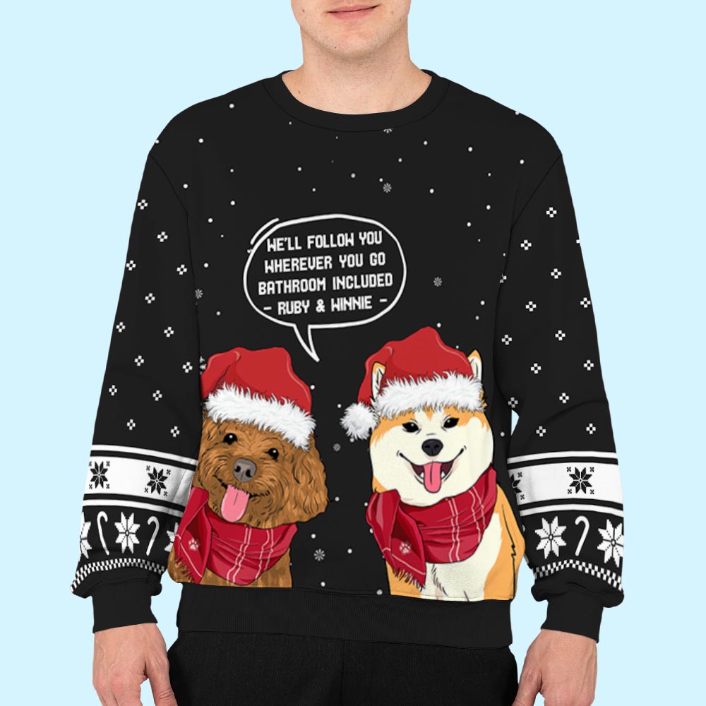 Follow You - Customizable All-Over-Print Personalized Sweatshirt for Pet Lovers