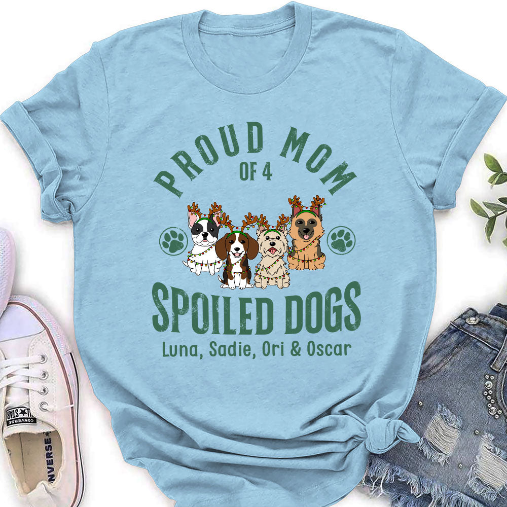 Personalized Custom Women's 'Proud Mom of Simple Dog' T-shirt - Ideal Gift for Pet Lovers