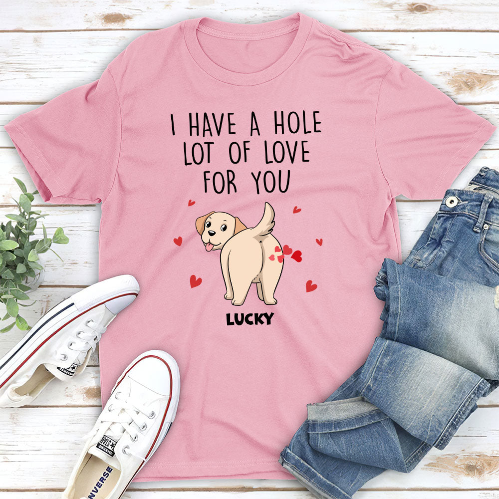 A W-Hole Lot - Customizable Personalized Unisex Pet Lover T-shirt