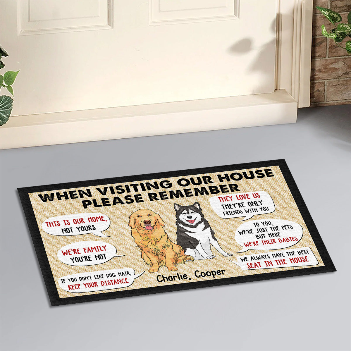 Personalized Pet Doormat - The Perfect Welcome for Your Home
