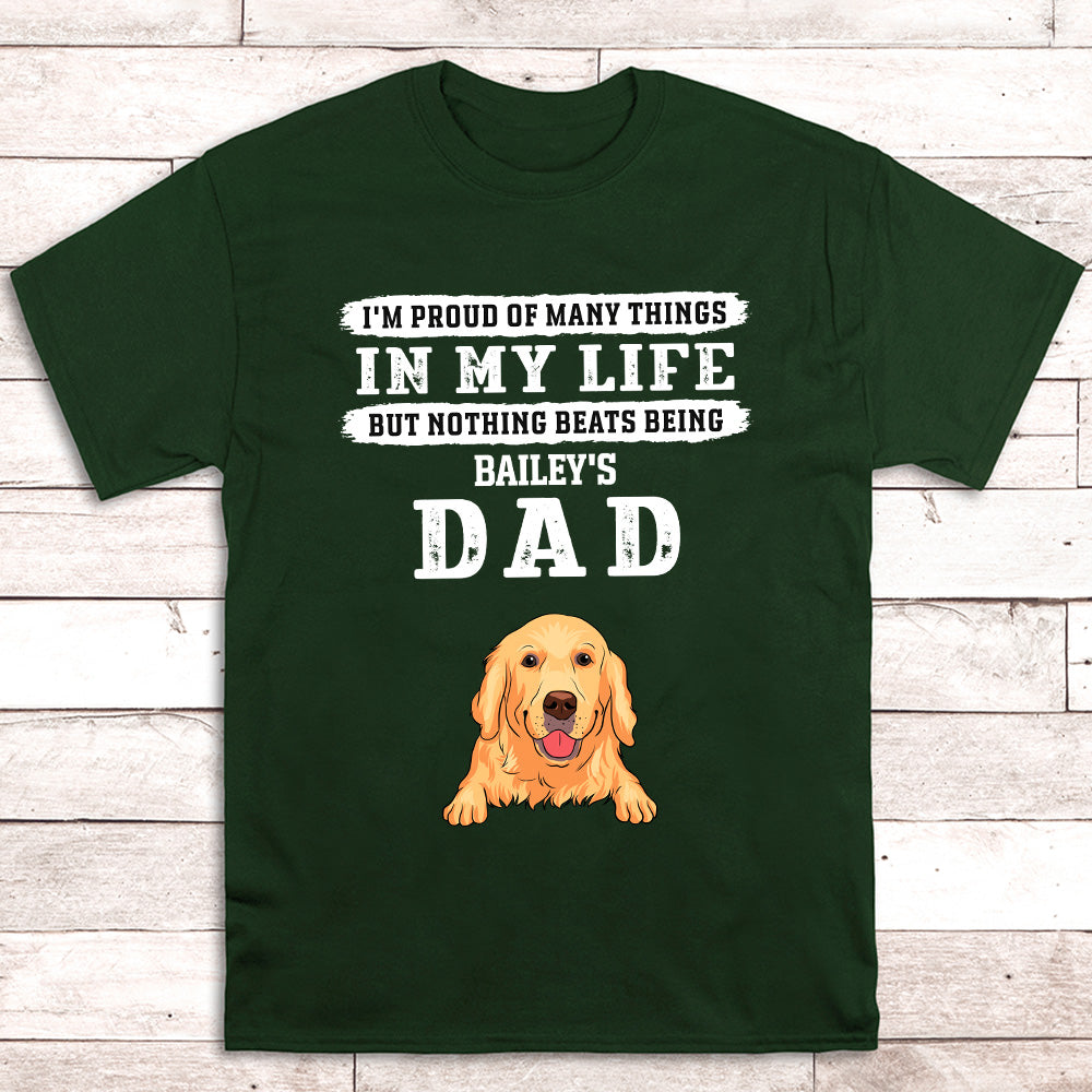 Proud Dad - Customizable Unisex Personalized T-shirt for Pet Lovers