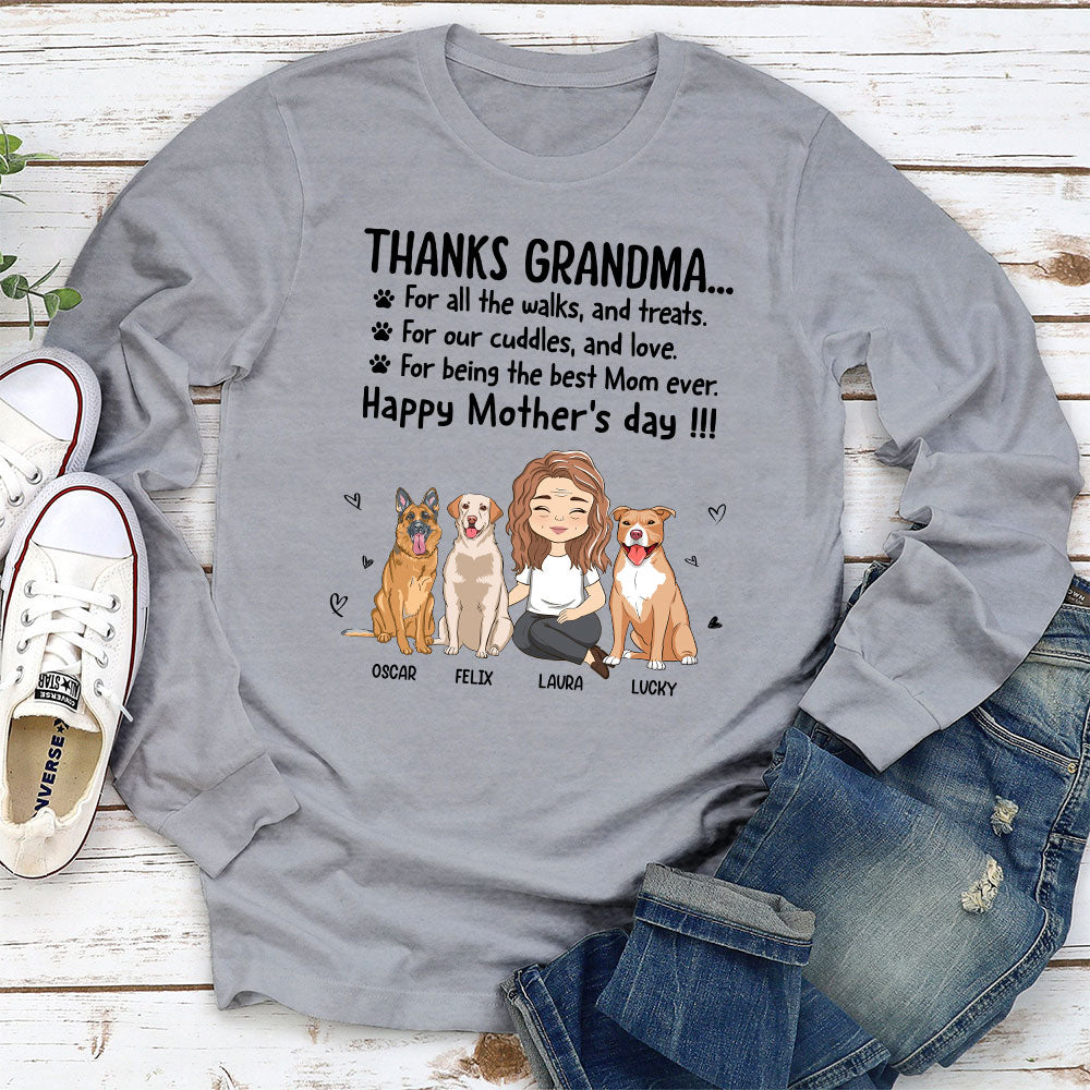 Thanks Mom - Customizable Personalized Long Sleeve T-shirt for Pet Lovers