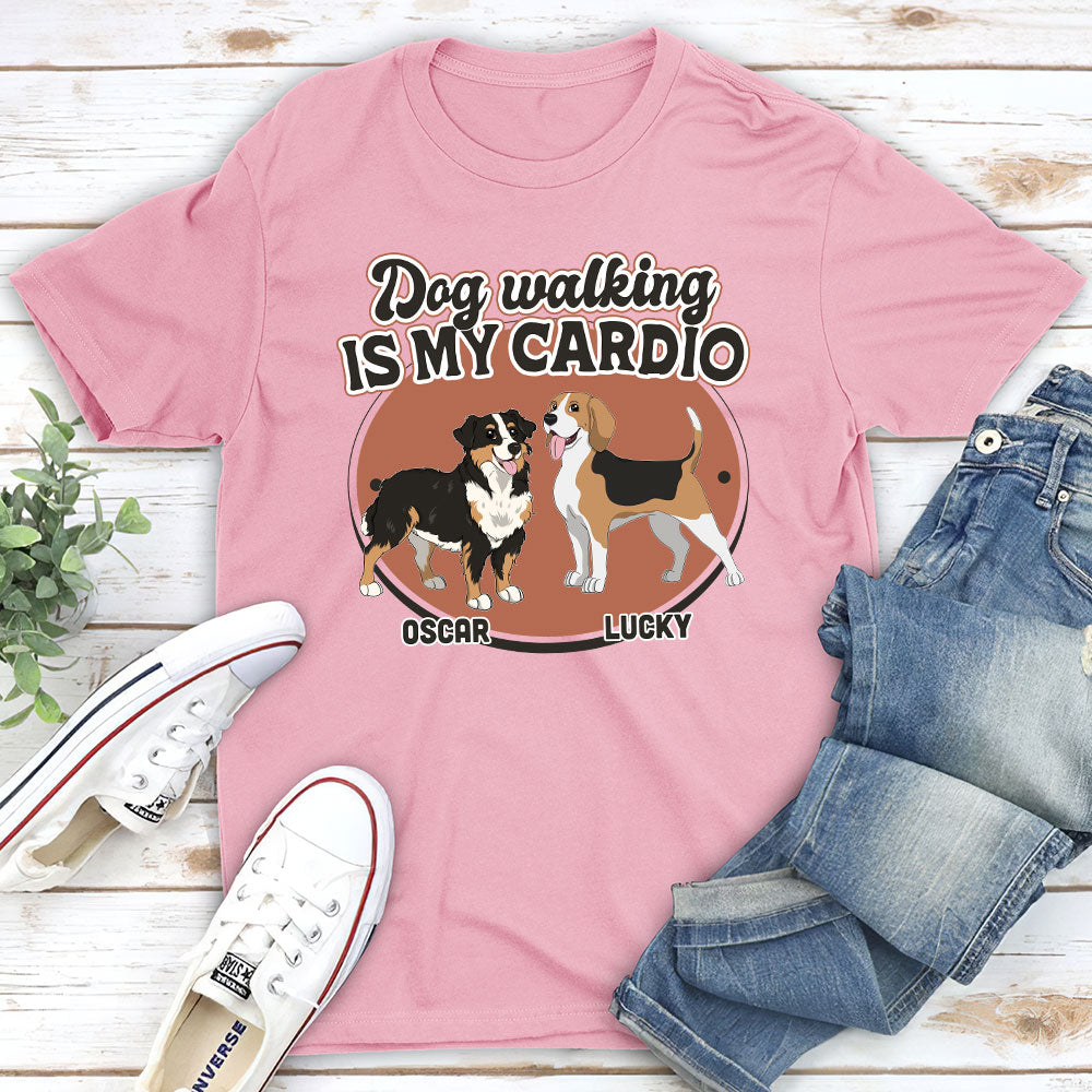 Personalized Custom Unisex Dog Walking T-shirt - Ideal Gift for Pet Lovers