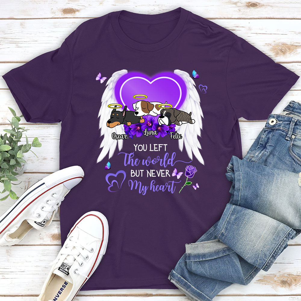 Left The World - Customizable Personalized Unisex Pet Lover T-shirt