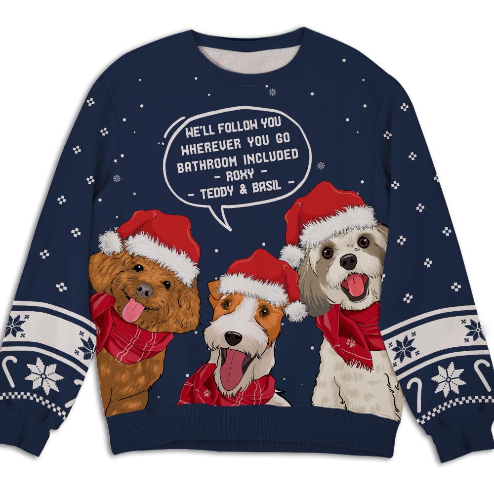 Follow You - Customizable All-Over-Print Personalized Sweatshirt for Pet Lovers