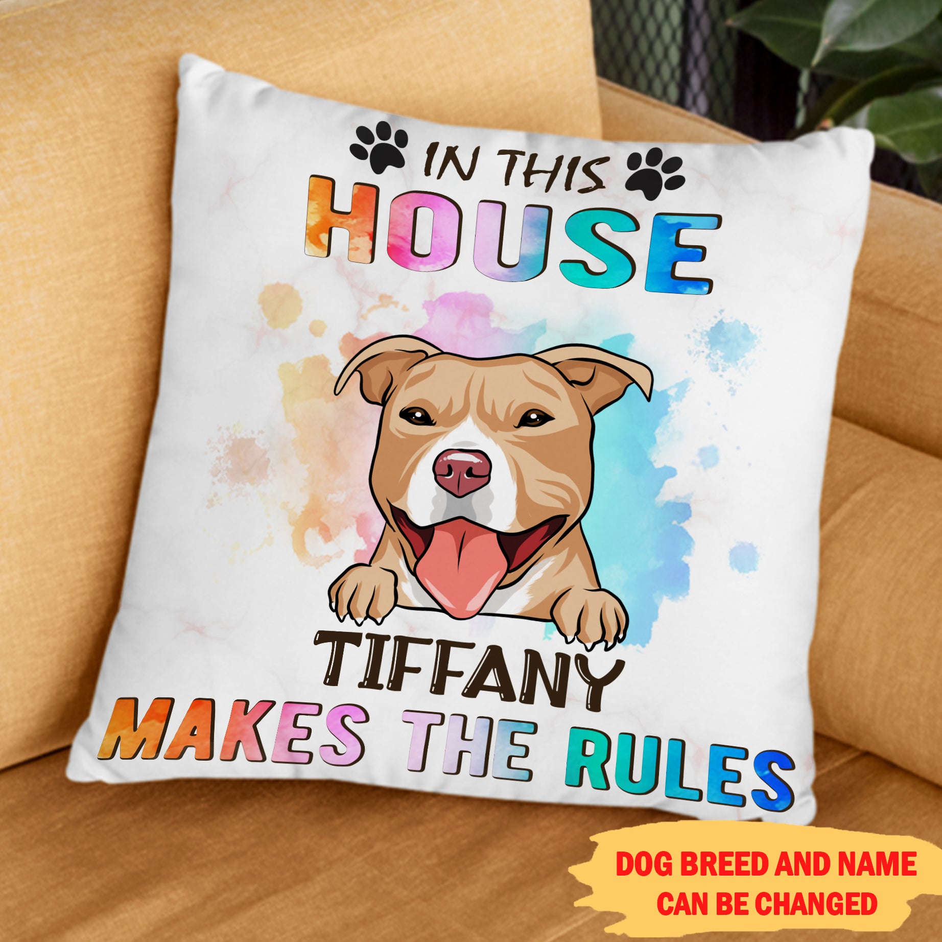Customizable Dog - Themed Personalized Throw Pillow for Pet Lovers