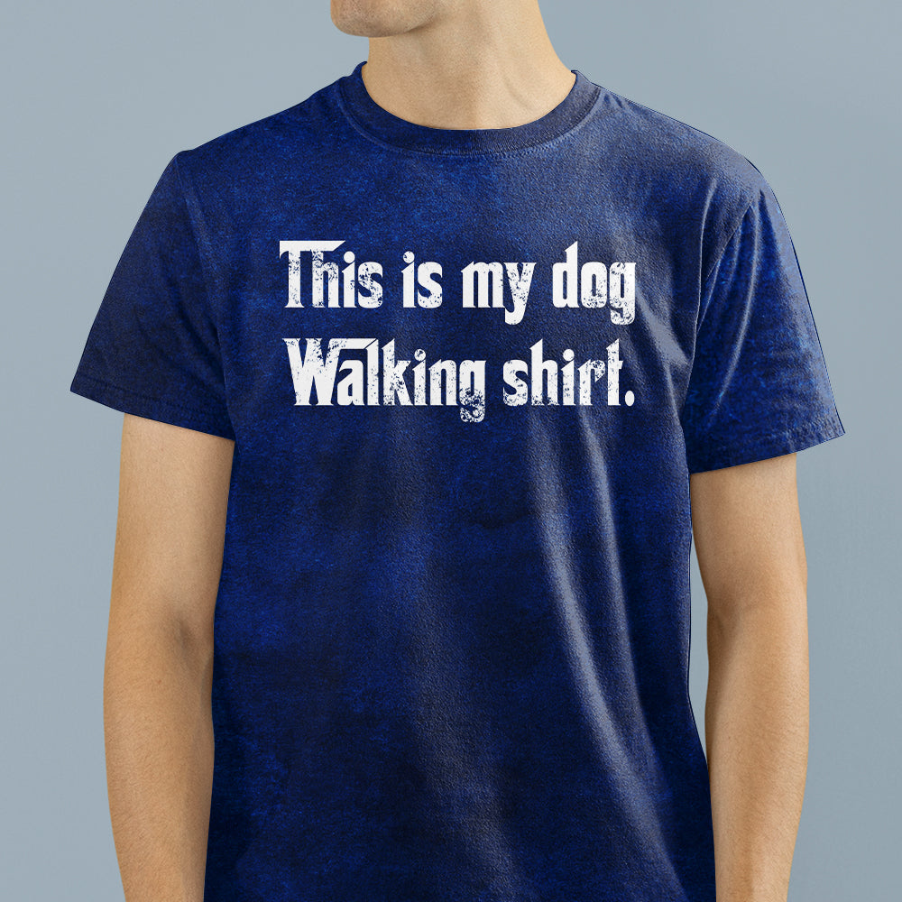 Customizable All-over Print Dog Walking T-shirt - Personalized for Your Canine Adventures