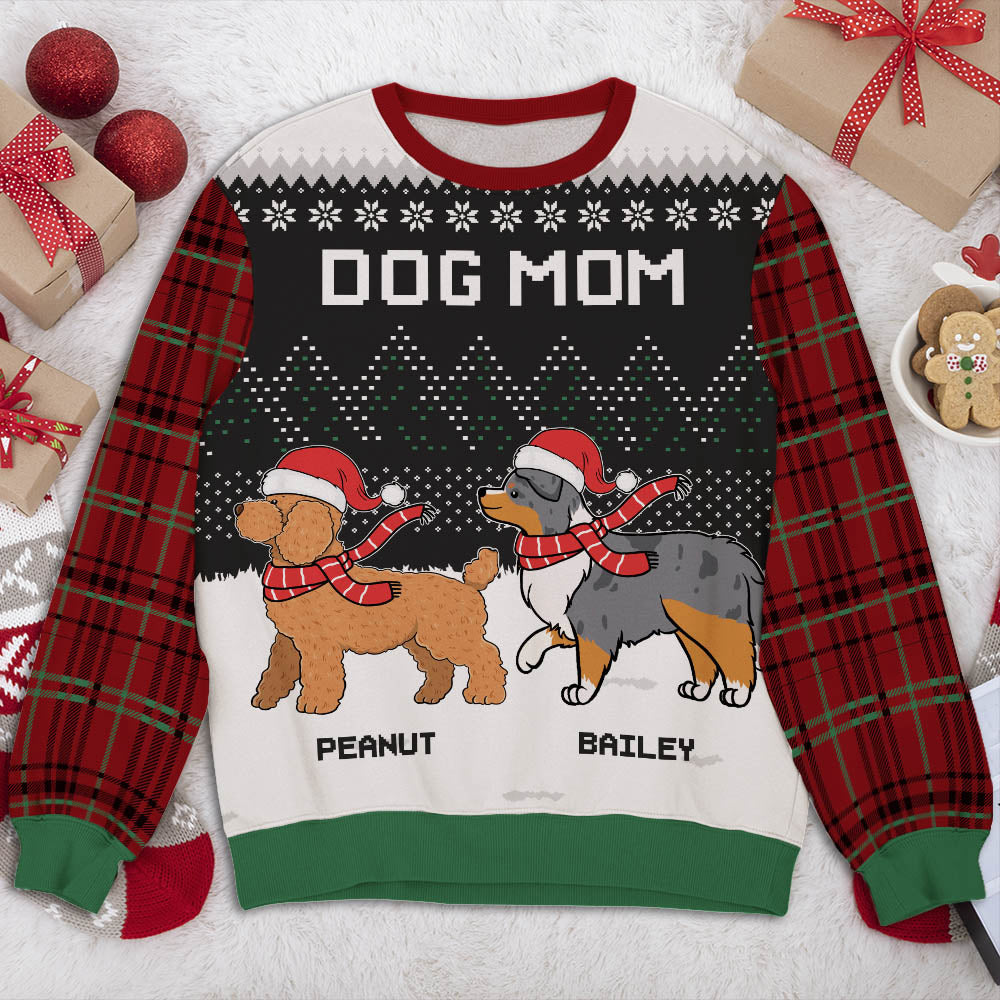 Personalized Custom All-Over-Print Dog Winter Night Sweatshirt