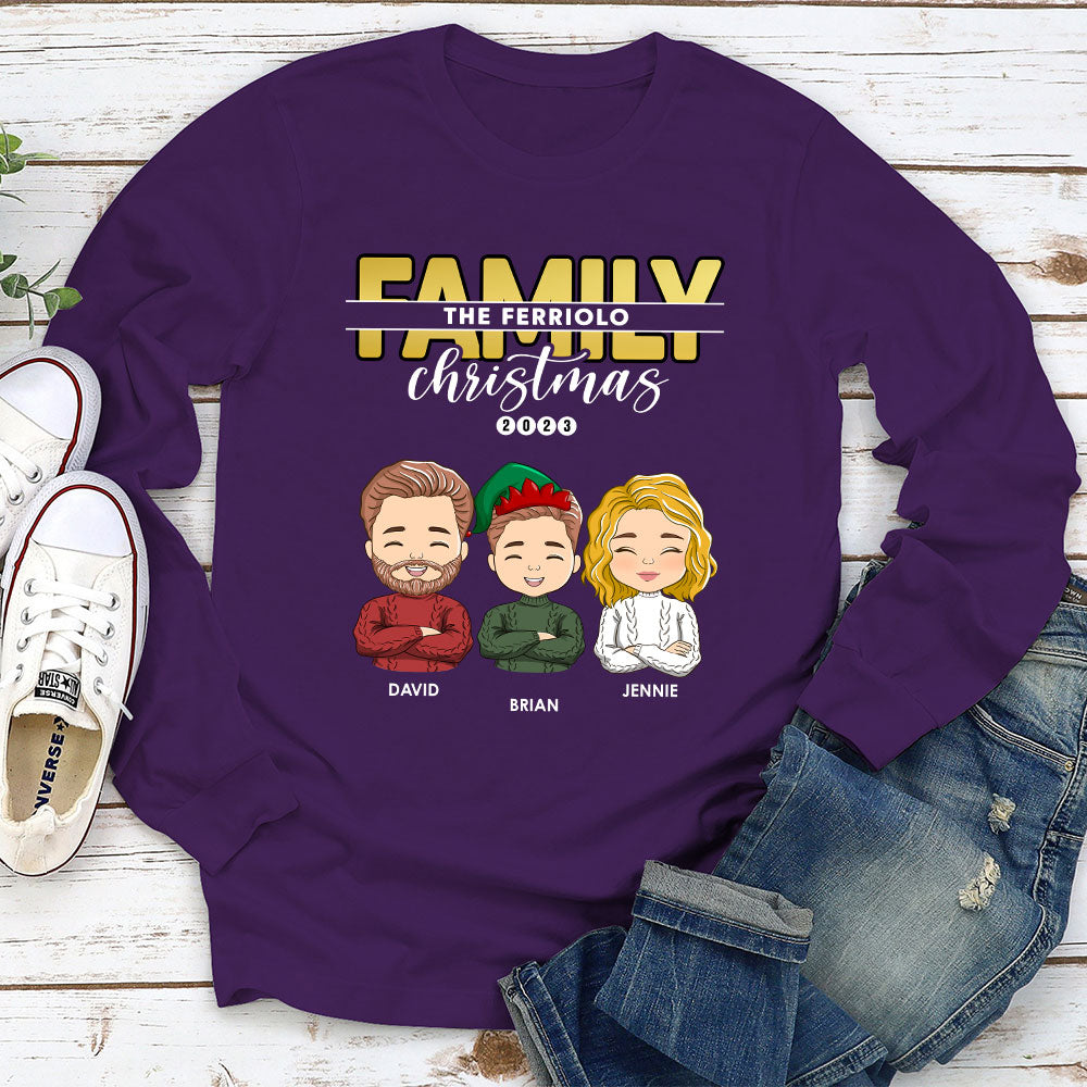 2023 Customizable Personalized Long Sleeve T-shirt for Families and Pet Lovers