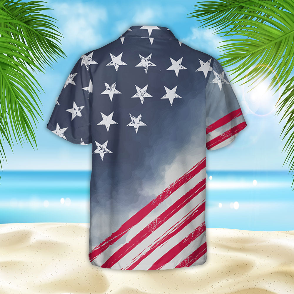 Personalized American Flag Dog Hawaiian Shirt - Ideal Gift for Pet Lovers