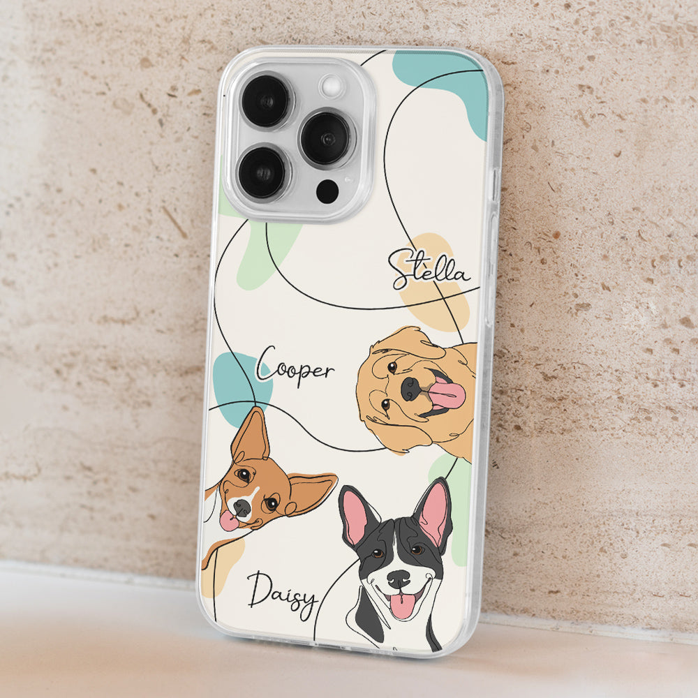 Adorable Customizable Dog Line Personalized Phone Case
