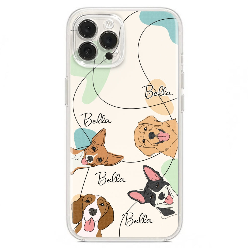 Adorable Customizable Dog Line Personalized Phone Case